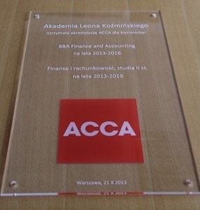 Академия Леона Козьминского: Программа Бухгалтерский Учет аккредитована Ассоциацией ACCA